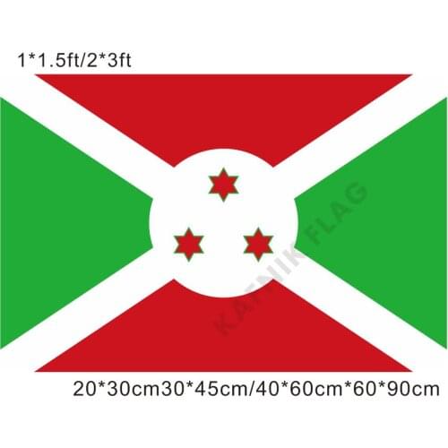 KAFNIK,free shipping 20*30cm/30*45cm/40*60cm/60*90cm small flags Burundi flags and banners for Countries World Event Decorative