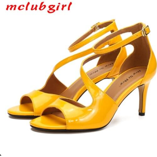 Mclubgir Women Sexy Sandals Pseudo-mother Man Sandals Burst Into Thin-heeled Mens and Womens High-heeled Sandals