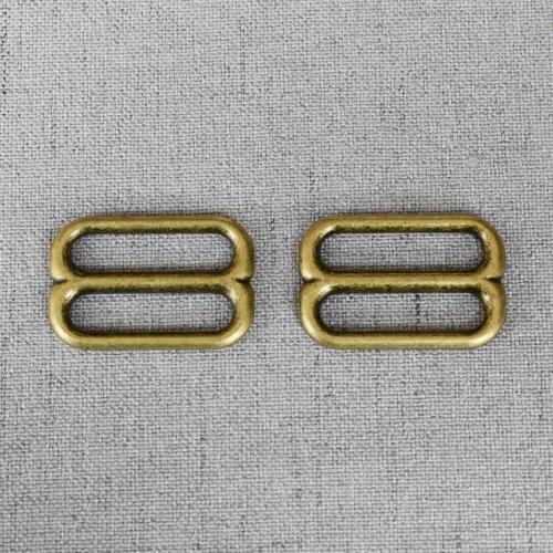 1 Pcs/Lot Inner 25mm Bronze Webbing Straps Metal Buckle Slider Tri Glide For Bag Accessory Adjuster Belt Hardware Dog Collar