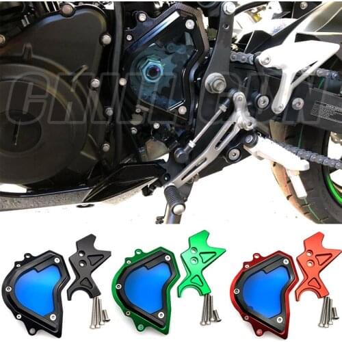 Motorcycle CNC Aluminum Left Side Engine Fit Front Sprocket Chain Guard Cover For Kawasaki Ninja 400 NINJA400 2018 2019 18' 19