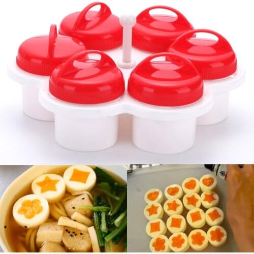 Creative Fancy Shape Egg Cooker Egglettes Egg Cooker 6pcs/set Food Grade Silicone Egg Poachers Cooker Kitchen Accessories