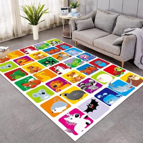 2020 New Animal Alphabet Carpet Kids Room Educational Cartoon Kids Play Mat Funny Children Fashion Carpets