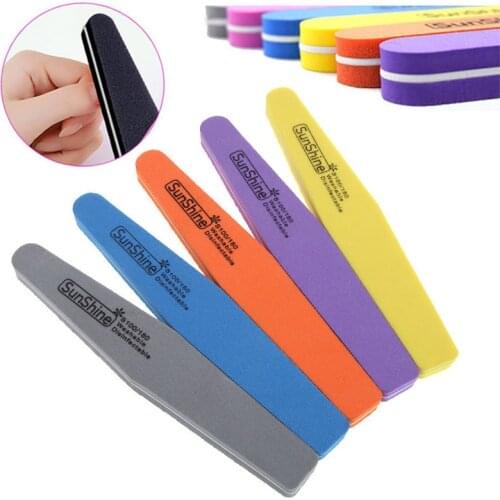 2/4pcs Nail File Buffer Double Side Of The Nail File Buffer 100/180 Trimmer Lime Buffer In The Nail Art Ongle Nail Art Tools