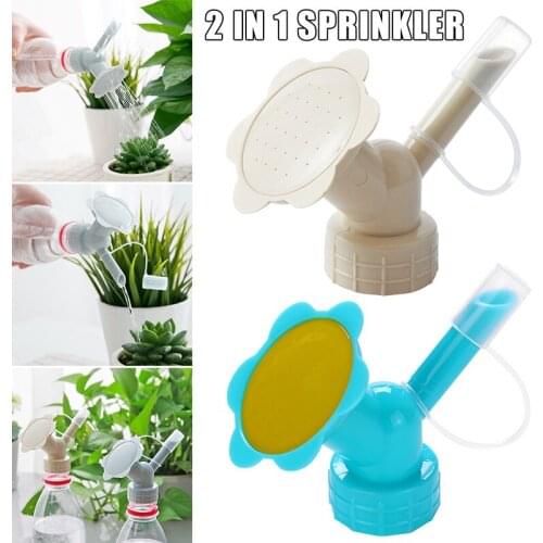 New Hot Watering Can Bottle Cap Sprinkler Plastic Watering Cans Nozzle 2 in 1 Plastic Mist Head for Indoor Seedlings SMR