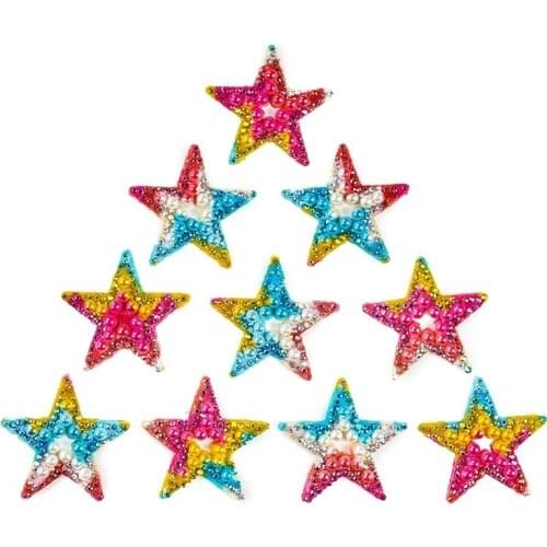 20pcs/lot Luxury 3d Bead Pearl Star Embroidery Patch Rainbow Women Clothing Decoration Sewing Accessories Craft Diy Applique