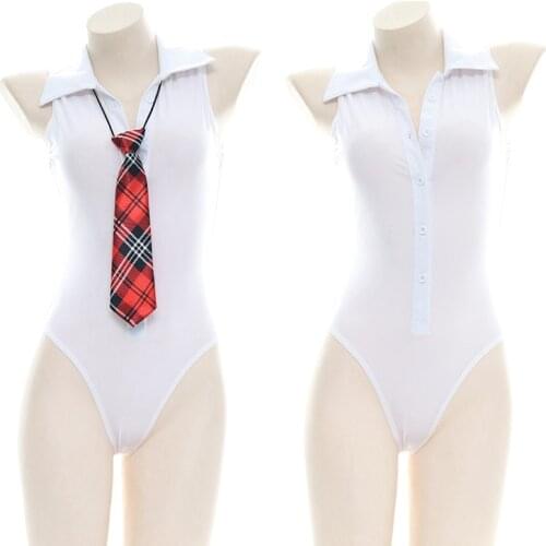 Sexy Cow Cosplay Costumes for Women Adult School Girl Outfit Roleplay Backless Cute Halloween Lingerie White Stripper Clothes