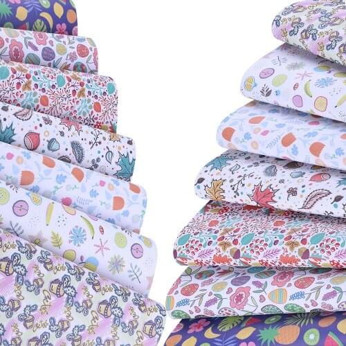 Diy 20 * 34cm/piece cartoon printed pattern artificial leather thick fabric personality artificial leather bed sheet bow fabric