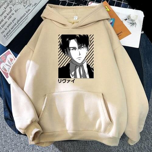 Anime Hoodie Men Japan Attack on Titan Sweatshirt Unisex Levi Ackerman Pullover Wram Shingeki No Kyojin Casual Loose Fashion Top