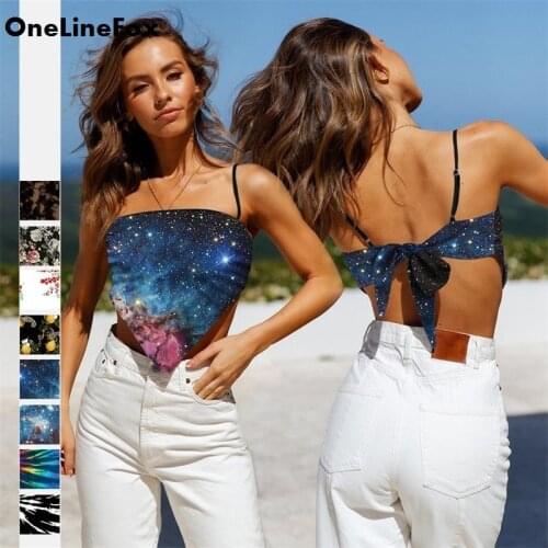 OneLineFox 3D Printed Breast Wrapping Free Size Soft Summer Thin Crop Tops New Design Without Pad Cropped Vests