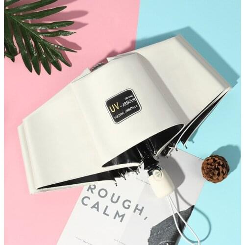 Fashion Automatic Windproof 3 Folding Anti-UV Umbrella for Women Gift Portable Compact Cute Parasol Sunny Rainy Umbrellas