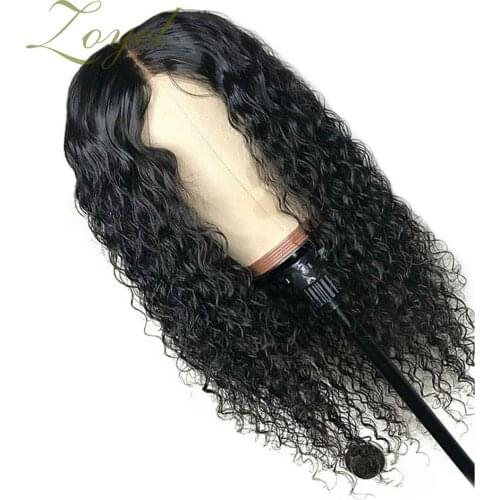 Zoyel Long Black Natural Density Daily Use Wig Loose Water Wave Wigs for Black Women Heat Resistant Synthetic Lace Front Wig