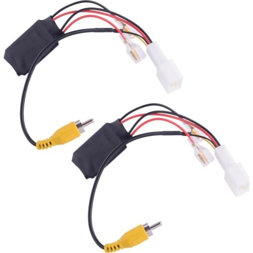 2Pcs/Set Car 4 Pin Reverse Camera Retention Wiring Harness Cable Plug Adapter Connector Accessories Fit For Toyota