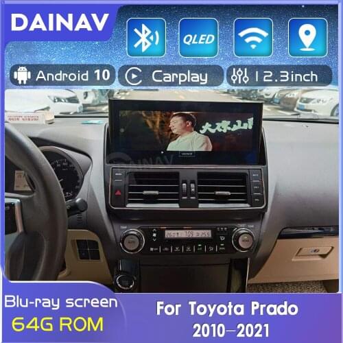 Blu-ray screen Android Car Radio For Toyota Land Cruiser Prado 2010-2021 Multimedia Player GPS Navigation Stereo Tape Recorder