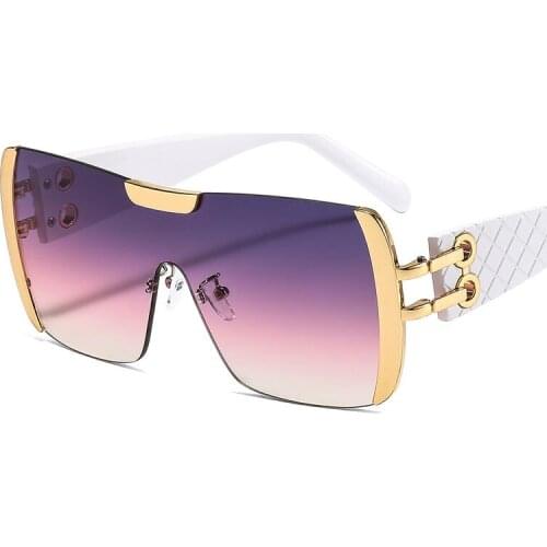 One Piece Shield Sunglasses Women Fashion Vintage Oversized Sun Glasses Men UV400 Luxury Brand Gradient Punk Eyewear Black