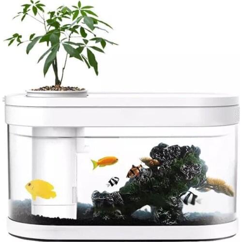 Cy Xiaomi PICOOC Painting Geometric Fortune Amphibious Ecological Fish Tank Landscape Small Mute Aquarium