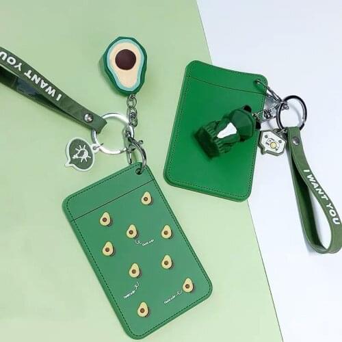 2020 Sharkbang PVC Lanyard ID Credit Bus Card Holder Animal Keychain Card Protector Case Women Wallet School Stationery