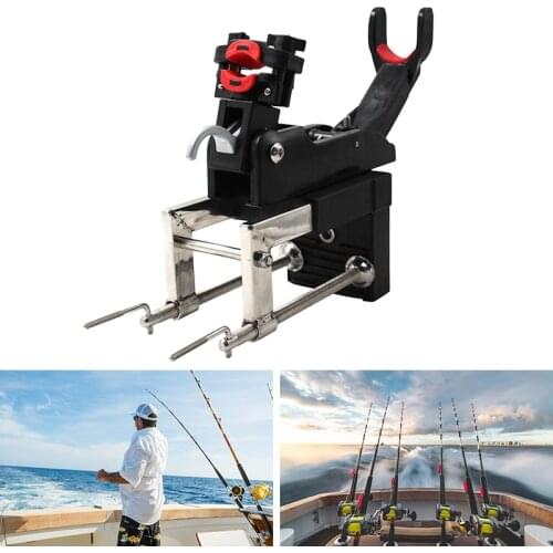 Boat Fishing Support Rod Holder Bracket Kayaking Yacht Fishing Tackle Tool 360 Degrees Rotatable Rod Holder For Sea/Raft Fishing
