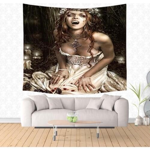Home Decorative Victoria Frances Vampire Wall Tapestry Hanging Carpet Polyester Sofa Cover Beach towel Bed Sheet Throw Blanket