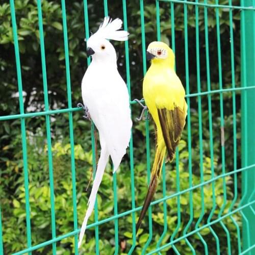 25/35cm Handmade Simulation Parrot Garden Bird Prop Decoration Miniature Creative Feather Lawn Figurine Ornament Animal Bird