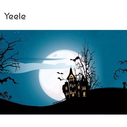 Yeele Halloween Photocall Background Dead Tree Moon Clouds Baby Portrait Backdrop Props Photography For Photo Studio Photophone