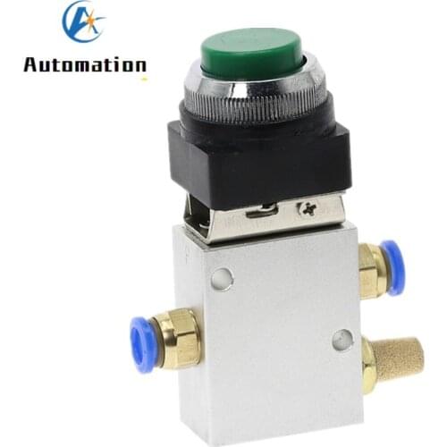 JM-322PPL 1/8"BSP Female thread 2 Position 3 Way Green High Head Push Button Air Mechanical Valve