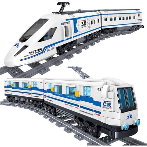 Technical City Traffic Train Building Blocks Railway Trains High-speed Subway Bricks Educational Toys For Children Kids Gifts