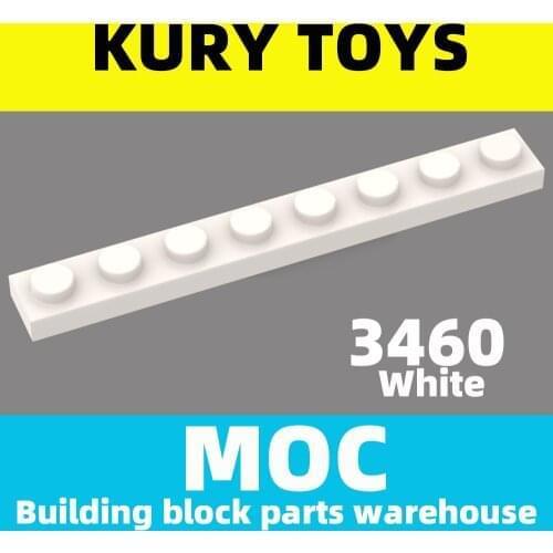 Kury Toys DIY MOC For 3460 100pcs Building block parts For Plate 1 x 8 For toy brick