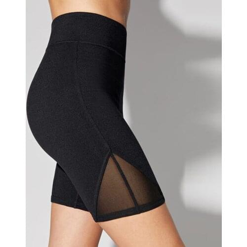 Hot Women Casual High Elastic Waist Tight Fitness Slim Skinny Dancing Shorts Mesh Exercise Shorts Female Girl Summer Fall