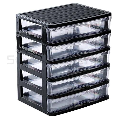 Desk storage box file storage cabinet drawer box desk stationery plastic transparent finishing storage box