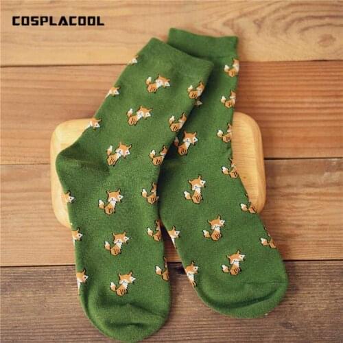 1 Pairs Funny meias Womens Cartoon Creative Novelty Animal Socks Girls Cute Harajuku Female Warm Cotton Sox 35-40 Crew Socks