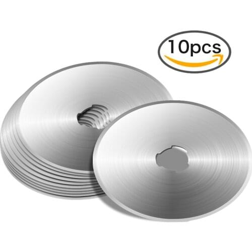 New 10pcs 60MM Rotary Cutters Spare Blades Quilters Sewing Cut Fabric Leather Vinyl Paper Rotary Cutter Blades