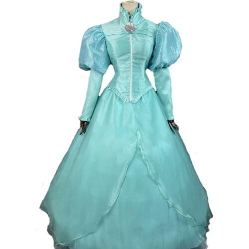 2021 New Arrival Top Quality Ariel Princess Cosplay Costume Dress For Halloween Party Custom-Made