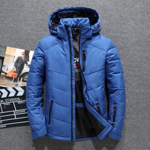 2019 New Style Outdoor Mens down Jacket Short Slim Fit Thick Youth Students down Jacket Winter Sports Jacket