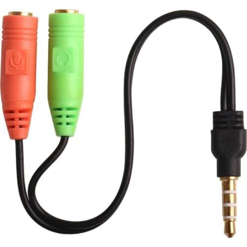 Portable 3.5mm 2 in 1 Earphone Audio Adapter Cable Extension Cord Y Splitter Male to Dual Female for Phone PC MP3 MP4 1000pcs