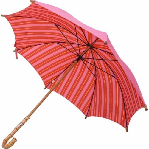 Straight pure nature rattan bamboo handmade wooden umbrellas 210T pongee double layers hand open anti-thunder fiberglass parasol