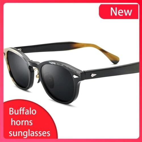 Japanese Hhand-Made Round Oval Cat Eye Tortoiseshell Color Horn Optical Glasses Eyeglasses Frame Small Thin Face Sunglasses