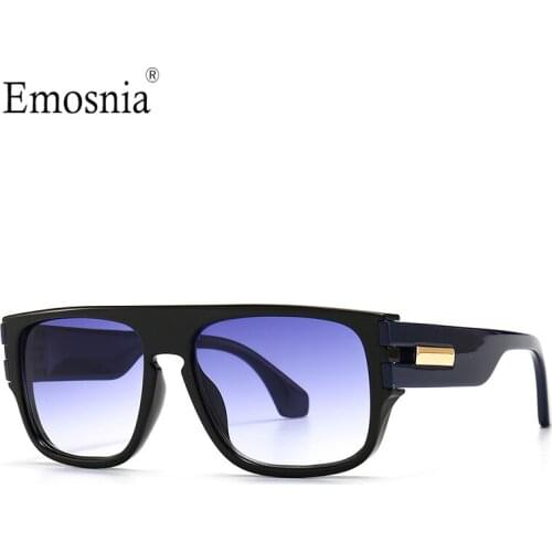 2021 Vintage Square Sunglasses Women Men Oversized Trendy Style Modern Gradient Lens For Male Unisex Travel Driving Eyewear Gift