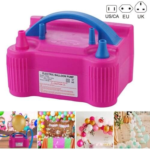 Balloon Air Pump Electric High Power Voltage Double Hole AC Inflatable Air Blower Balloon Inflator Pump Fast Inflatable Tool