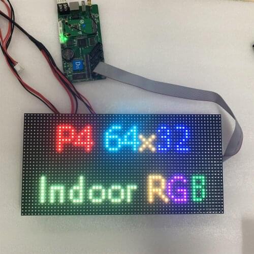 Free shipping RGB led matrix led module p4 , hub75 smd2020 smd2121 indoor ph4 led screen module 32x64