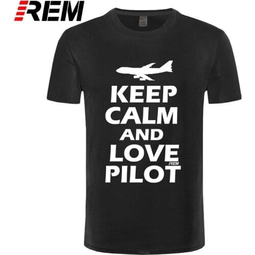 KEEP CALM I'M A PILOT Plane Funny T Shirt Tshirt Men Cotton Short Sleeve T-shirt Top Tees