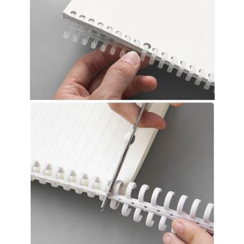 10 Pcs 30 Holes Circles Ring Spiral A4 Notebook Binding Clips Loose-leaf Paper Book Scrapbook Album Binder