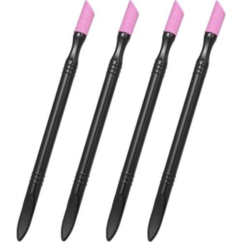 1Pc Double End Quartz Nail Cuticle Remover Nail Pusher Sanding Trimmer Hangnail Remove Dead Skin Pedicure Manicure Nail Art Tool