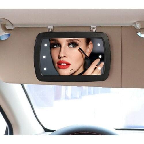 1Pcs Universal LED Car Interior Mirror Switch Makeup Mirror Sun Visor Highclere Interior HD Mirror 170*110mm