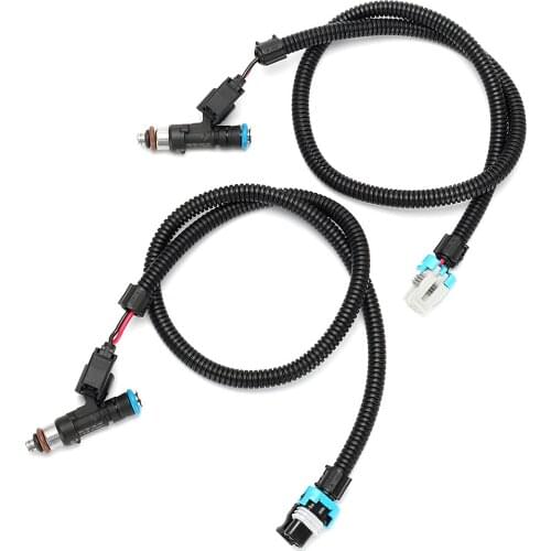 2 Pair New Fuel Injectors with Fuel Injectors Gray Plug Set For Polaris Ranger XP 800 4X4 1204319 0280158197 GX1111IJ117XG