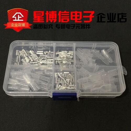 270 Pcs 6.3/4.8/2.8 Insulated Electrical Wire Terminal Crimp Spade Electrical Connectors Assorted Set