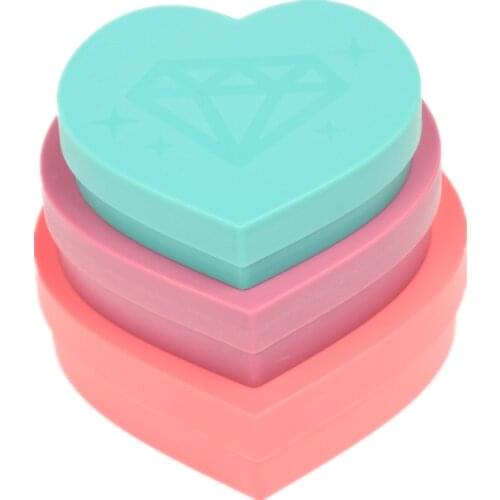 3PCS/Set 5D Diamond Painting Tool Diamond Embroidery Accessories Love heart shape Large Capacity Big Drill Plate Plastic Tray