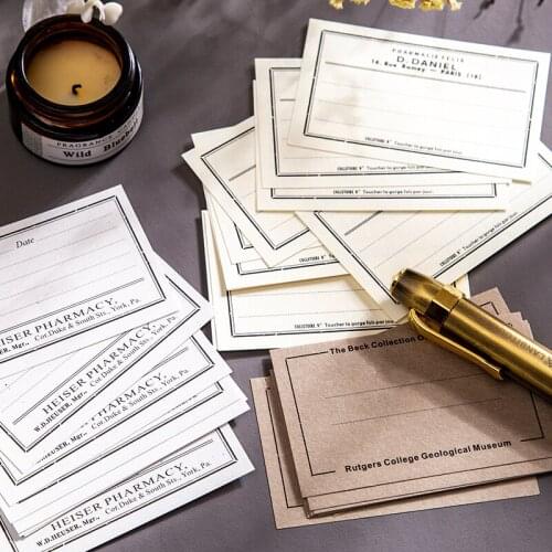 30 Sheets Vintage Label Material Paper Loose Leaf Memo Pad Stickers Decal Sticky Notes Scrapbooking Diy Notepad Diary Planner