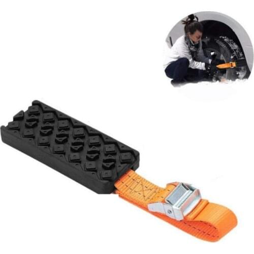 Anti-Skid Car Tire Traction Blocks PU Emergency Snow Mud Sand Tire Chain Straps For Snow Mud Ice Auto Accessories 1PC Durable