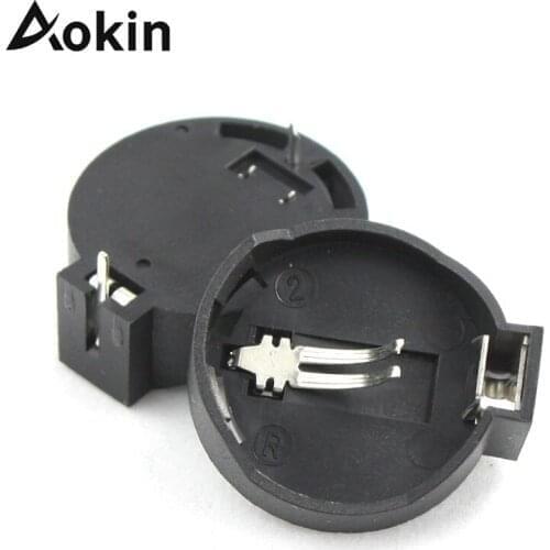 Aokin 100PCS CR2032 Battery Holder CR2025 CR2032 3V Button Coin Cell Battery Socket Holder Case Wholesale
