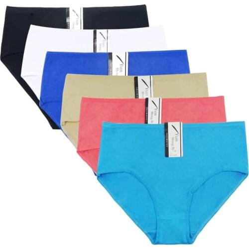 Free Shipping 4pcs/lot Big yards 2XL/3XL/4XL Womens underwear Solid color cotton large size lady briefs mommy pants 86955